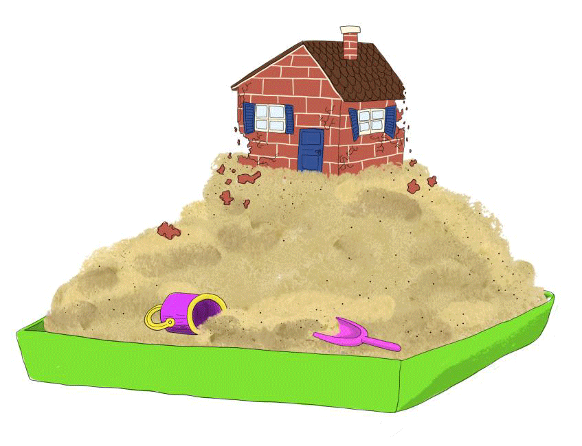 Haus auf Sand